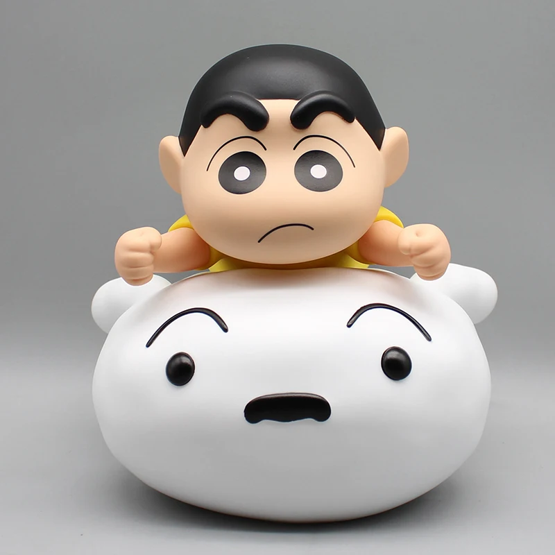 Modelo de figura de Anime de Crayon Shin-chan, luz nocturna blanca, decoración de escritorio, juguetes Gk Kawaii, adorno de colección, regalo, 18cm, nuevo