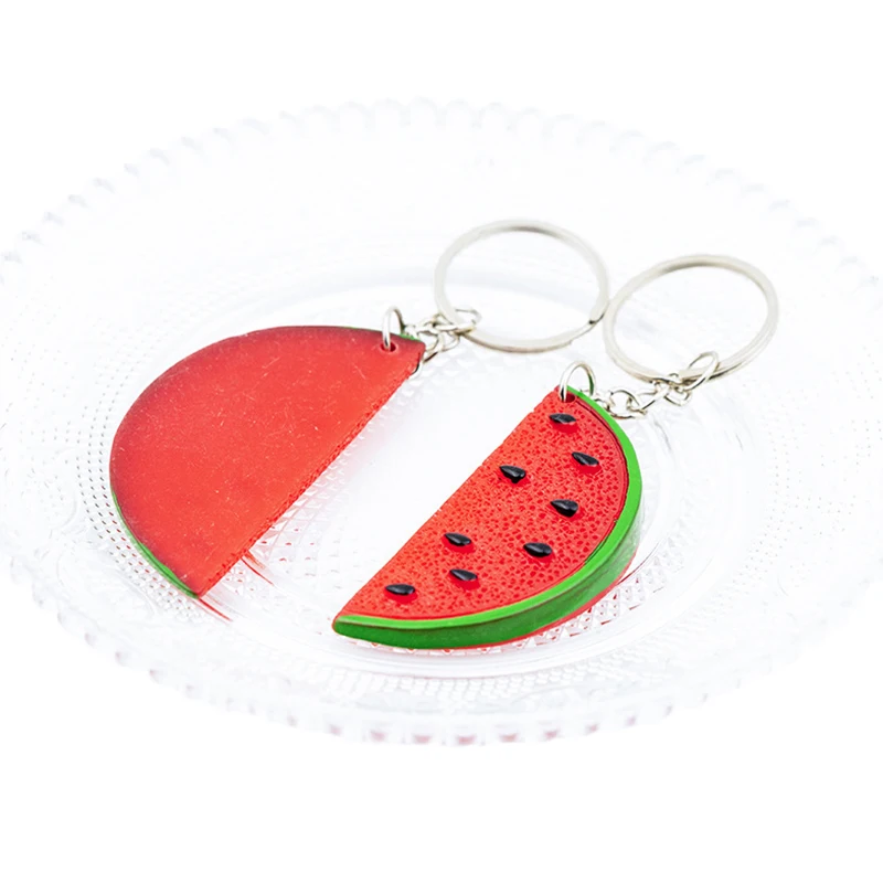 Simulation Watermelon Keychain Creative Summer Fruit Car Phone Bag Pendant Ornaments Gift