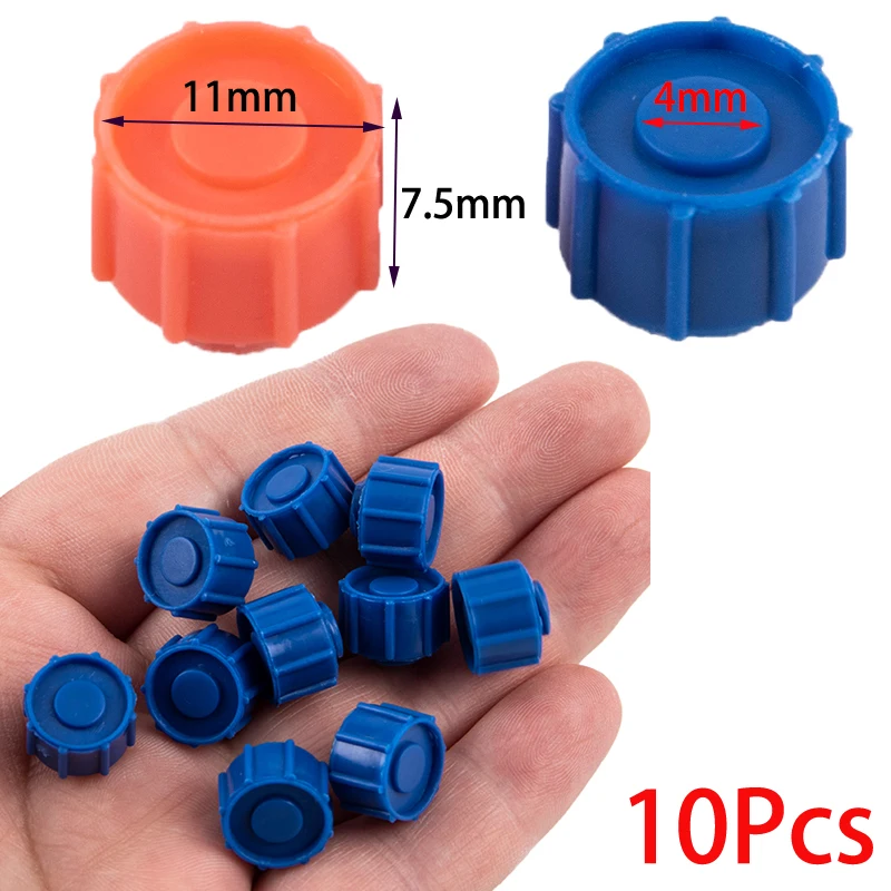 

10 Pcs Plastic Syringe Stop Tip Cap Luer Lock Syringe screw Precision Tips Liquid Dispenser Needles Gauge Round Plug Caps