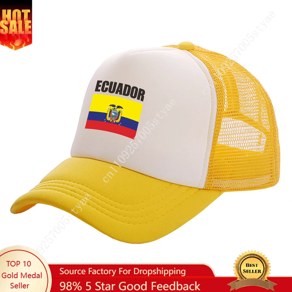 

Ecuador Flag Trucker Caps Man Woman Baseball Cap Fashion Sunhat Adjustable Snapback Hat Outdoor Dad Hats
