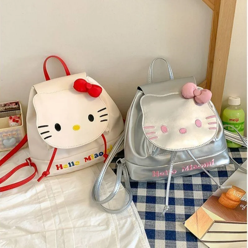 

Sanrio Hello Kitty Outdoor Tourism Large Capacity Backpack Students Go To School Waterproof Smooth Zipper Girl's Birthdays Gift