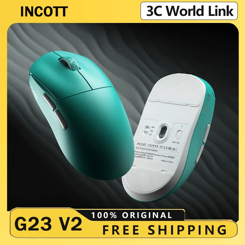 

Беспроводная мышь Incott G23 V2, легкая трехрежимная PAW3395, 8K, Bluetooth, киберспортивная игровая компьютерная офисная эргономичная для ПК, подарок
