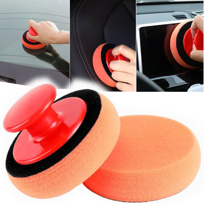 

Car Waxing Sponge Wash Polishing Pad Washing Clean Foam Kit Terry Cloth Applicator Pad Gripper Handle Car Beaty Cleaning Tool