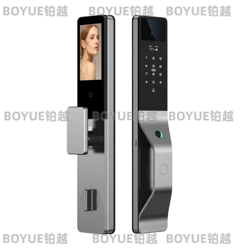 Smart Door Lock with 3D Face Recognition Fingerprint NFC WiFi Electronic Keypad Digital Code Keyless Entry Security System