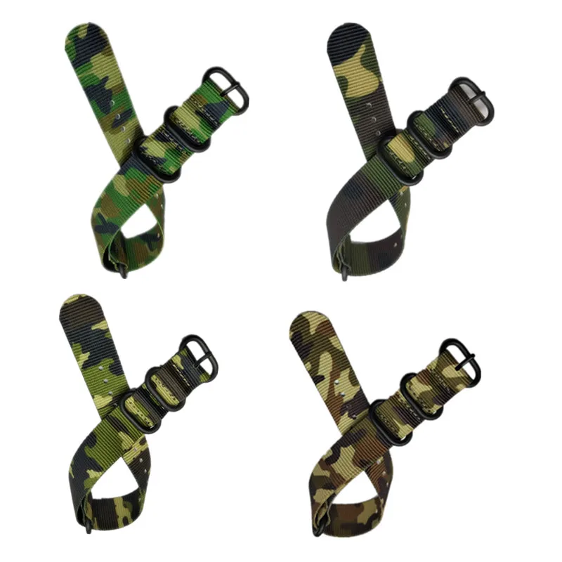 Camo Nylon Strap 18.20.22.24.26.28MMWatch Accessories for men and women