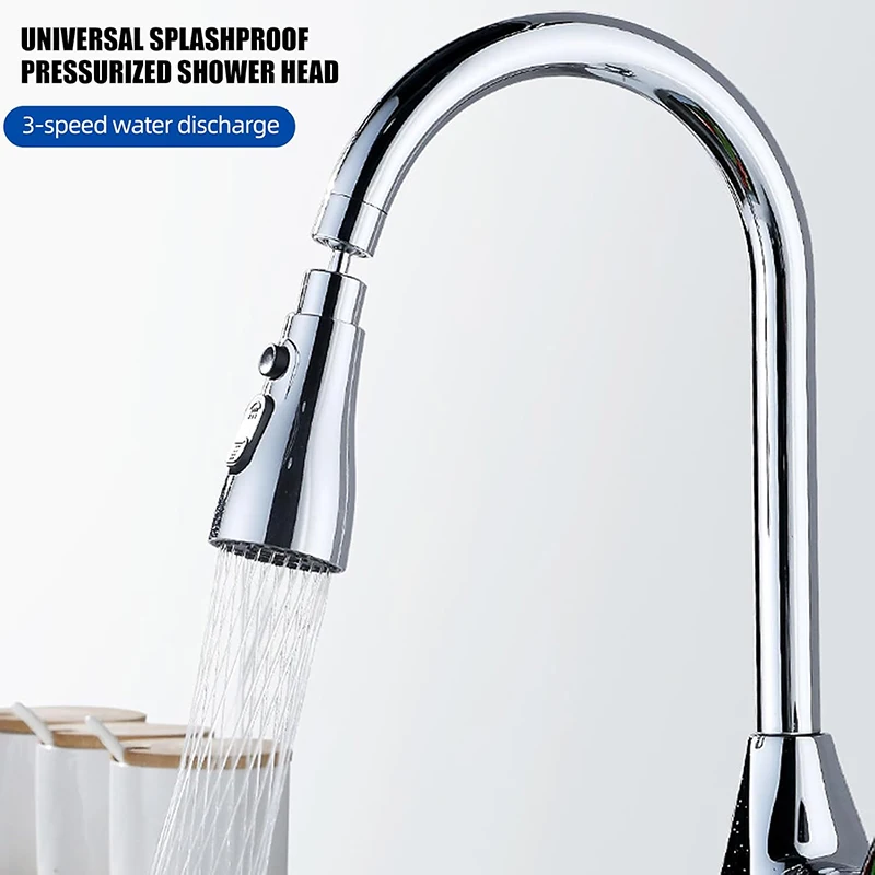 

Кухня 3 особенности 360° ° Регулируемый удлинитель смесителя, распылительная головка для кухонного смесителя и поворотный разъем насадки, универсальный смеситель