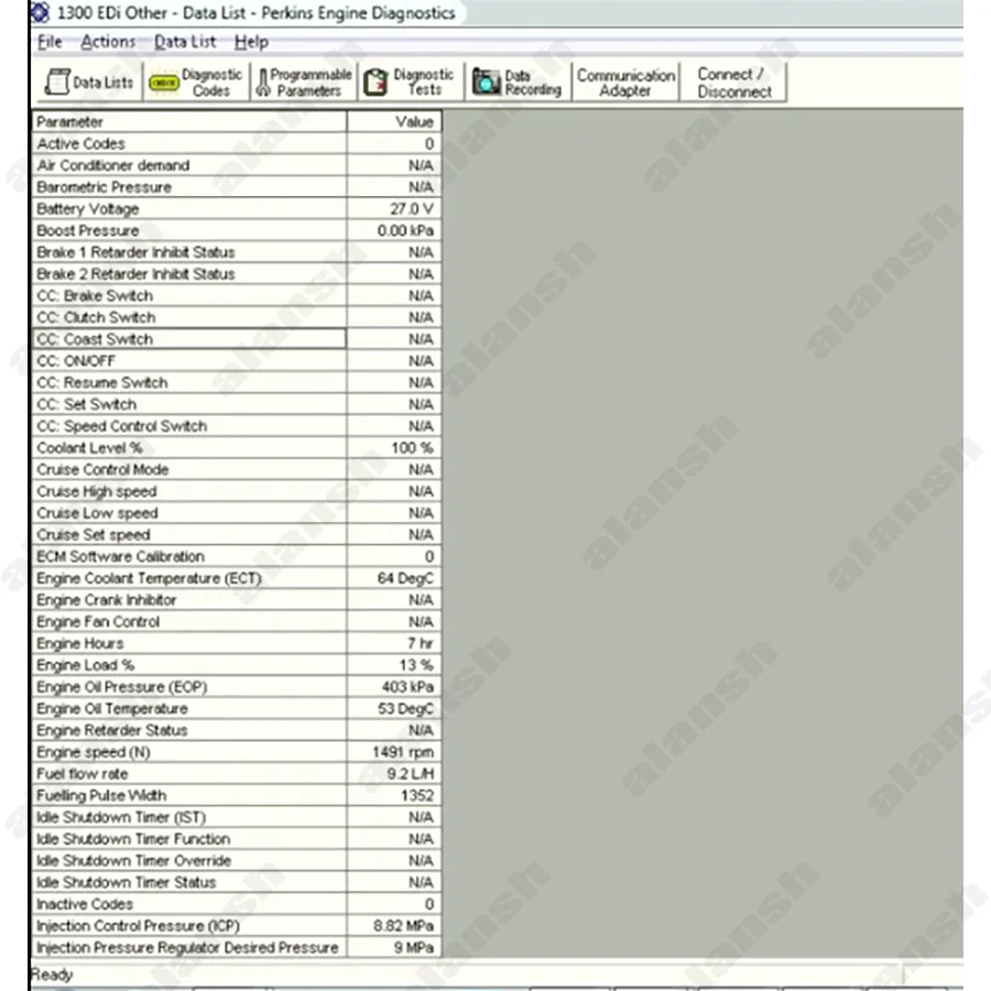 2023 for perkins EDI 1300 v3 Diagnostic Software for 1300 Series Engine + nitro