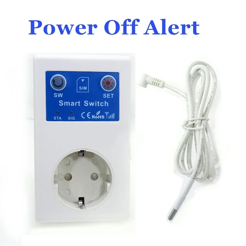 EU GSM Power Socket Remote Control 16A Smart Power Socket Outlet Temperature Sensor Controller Plug Intelligent Relay