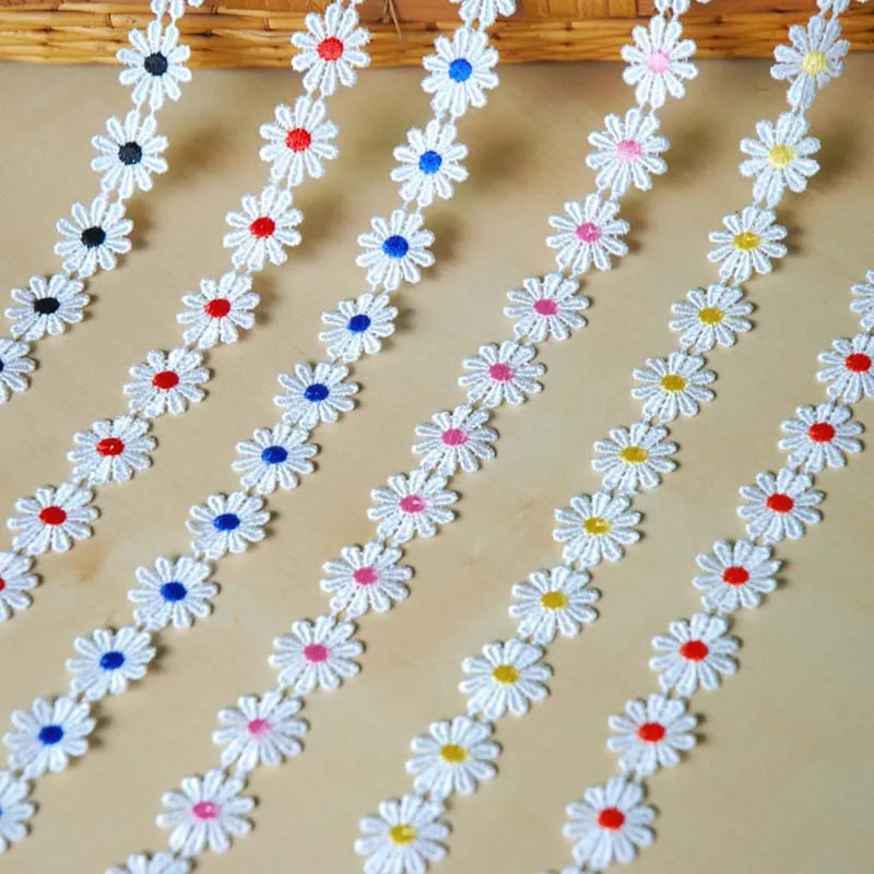 40Yards Daisy Sun Flower Patten Lace Trim DIY Ribbon Art Crafts Tape For Decoration DIY Craft Supply