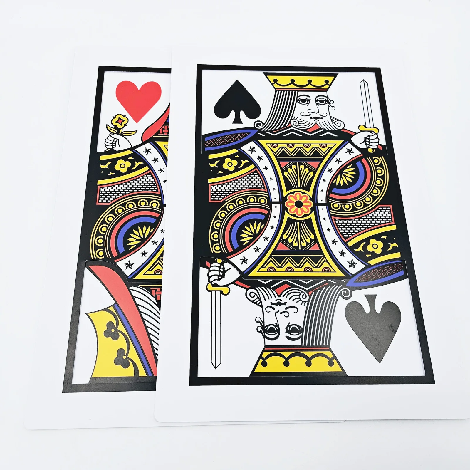 High Quality Pvc Material 1 PC "Big Q to K" magic prop(Q, K) 45*30cm,Magic Tricks,Classic,Illusions,Stage Magic,Fun,Magic Show
