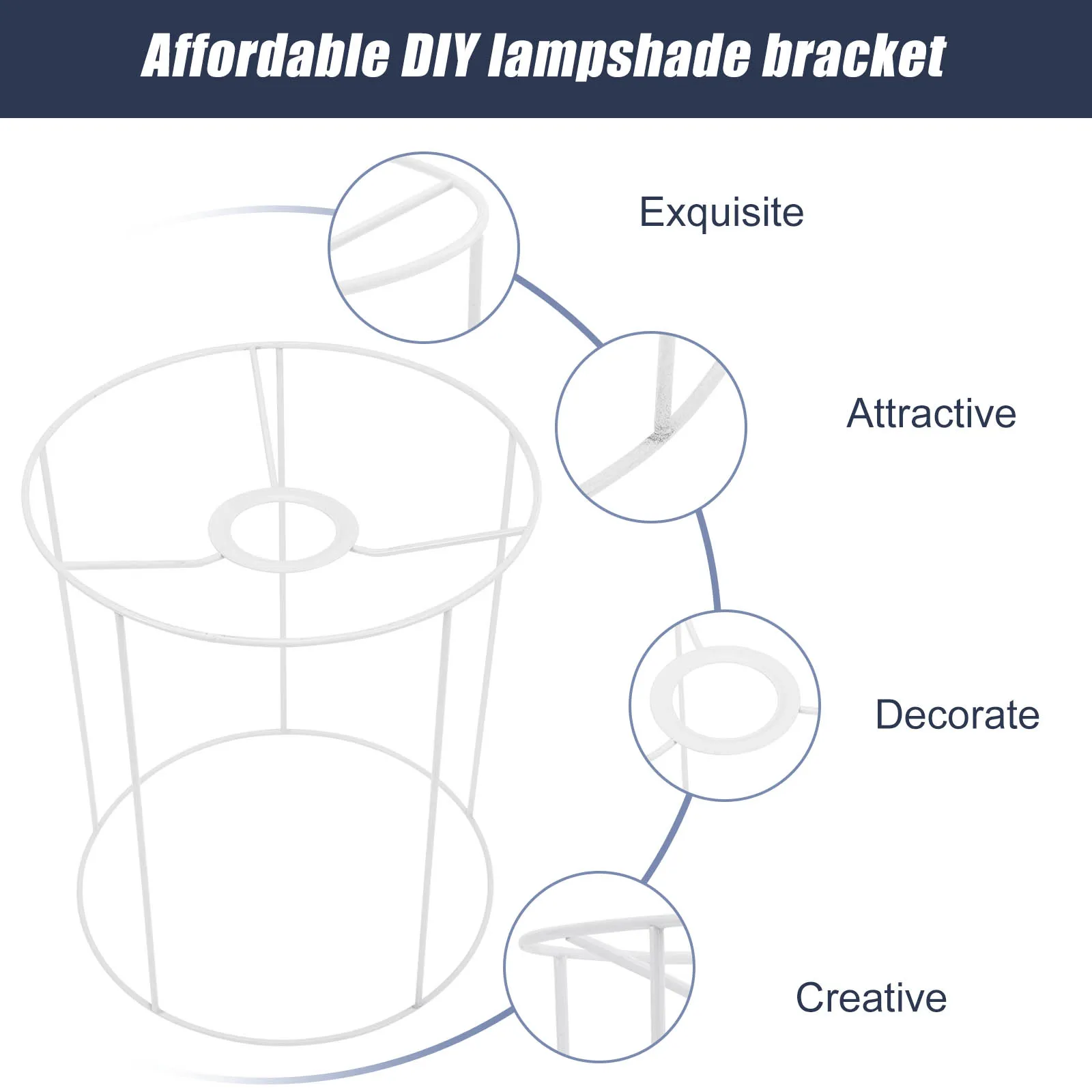 

Shade Holder Lampshade Vintage Frame Accessories Chanderlier Hanging for Bedrooms Art