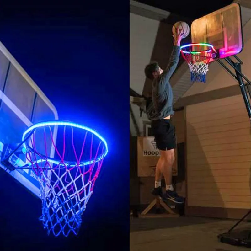 Hoop Light LED Lit Basketball Rim Night Shooting Accessories Supplies for Kids Game Children Outdoor Toys