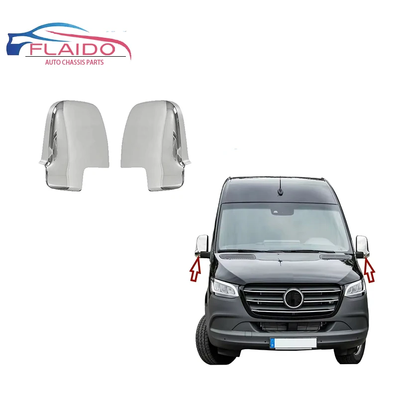 

FLAIDO - ХРОМИрованная крышка зеркала 9108114100 9108114000 для Mercedes Sprinter 907 910, хромированная крышка зеркала