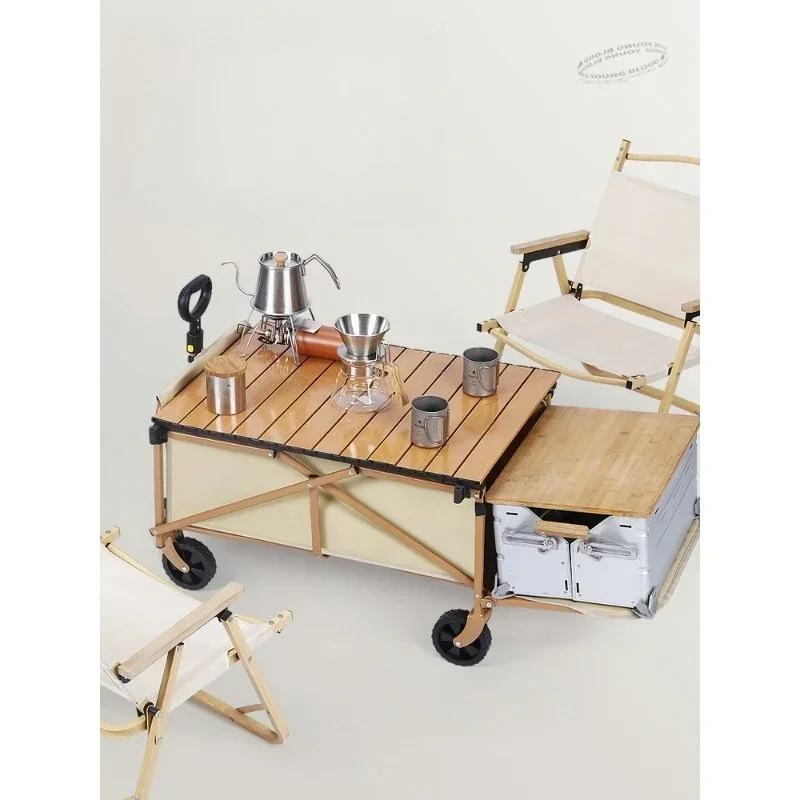Home pickup express camping trolley, grocery shopping outdoor children can lie in the awning camper