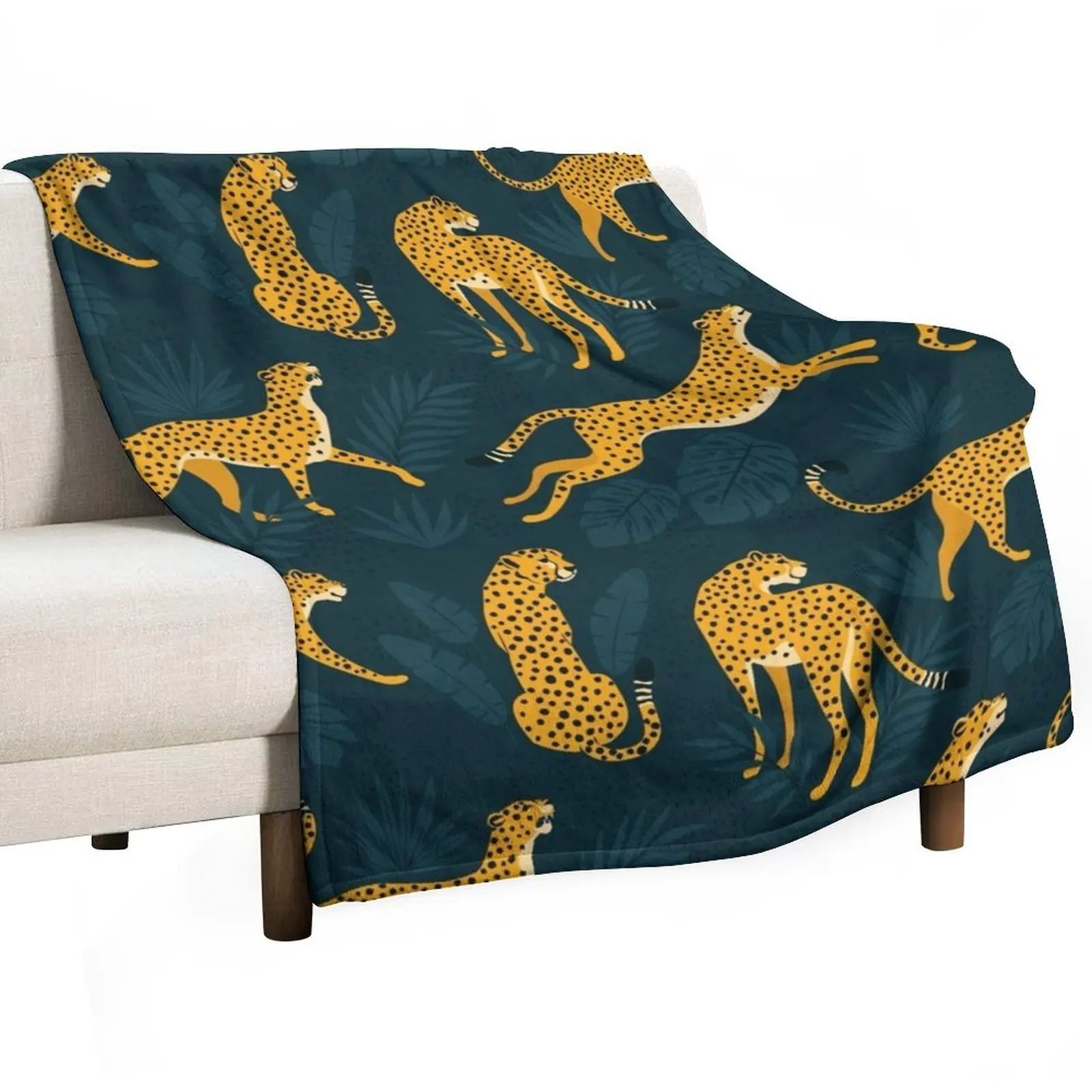 

Night Cheetah Pattern Throw Blanket Multi-Purpose Baby Blankets