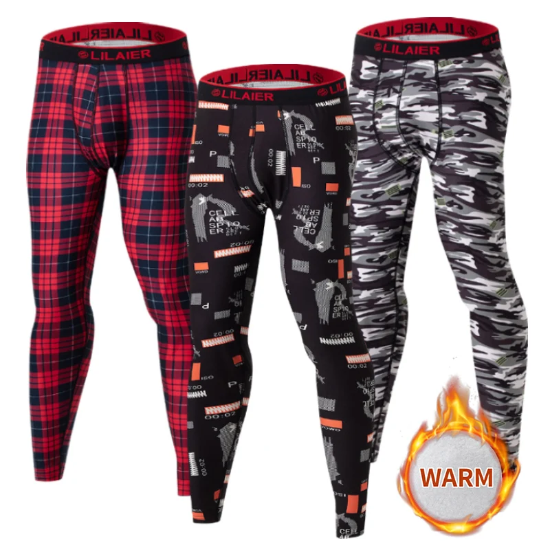 Men's Fashion Print Slim Leggings in Autumn and Winter Are Comfortable and Versatile Sports and Leisure Pants for Teenagers Plus