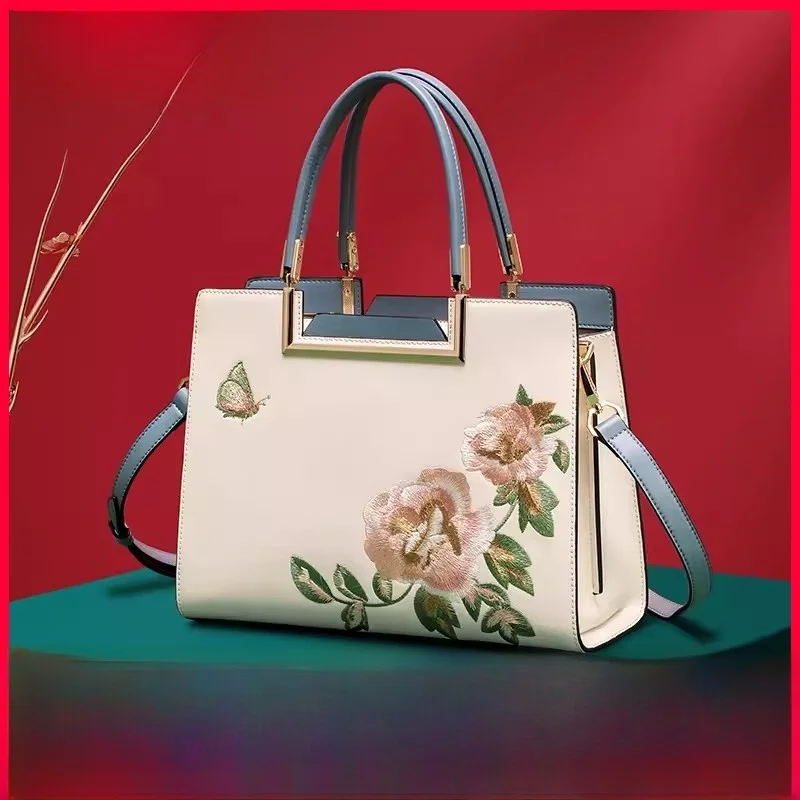 

Ele Embroidered Crossbody Handbag Faionable Ethnic Sle Women's Bag Luxury Trendy oulder Bag for Ladies 2025 New Model