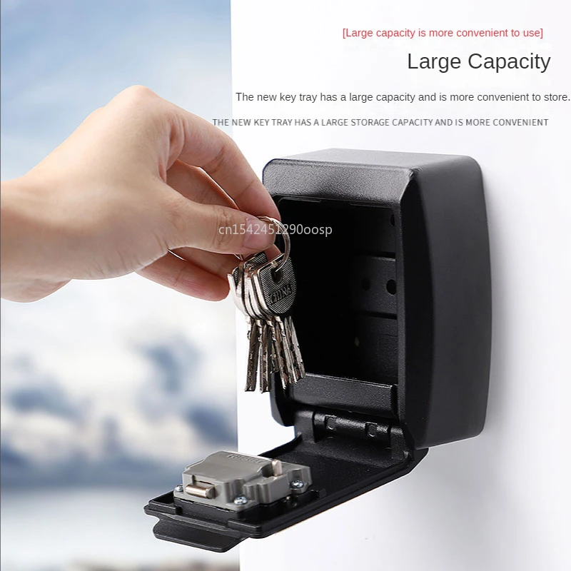 Wall Mounted Metal Lock Key Safe Safe Storage Combination Lock Box for Outdoor Garage Indoor Outdoor Key Holder