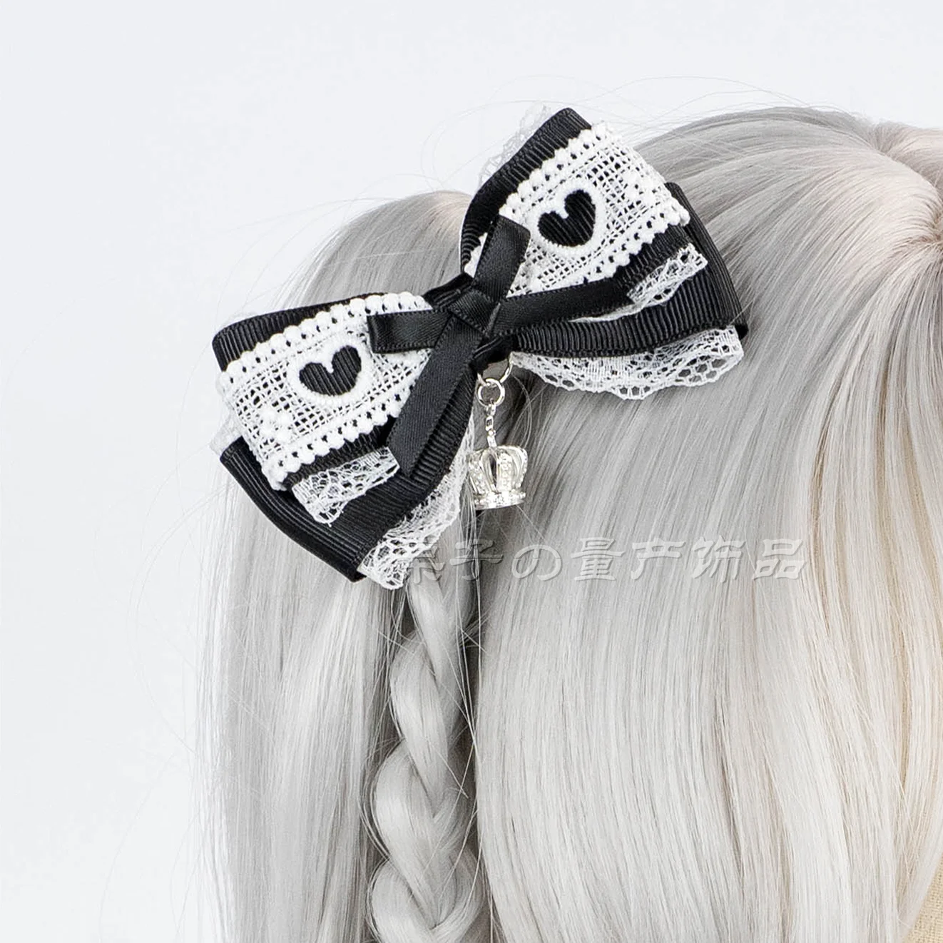 Japanese Handmade Mine Series Mass-produced Love Lace Bow Pink Hairpin Women Sweet Kawaii Lolita Girls Edge Clip Hair Accesorios