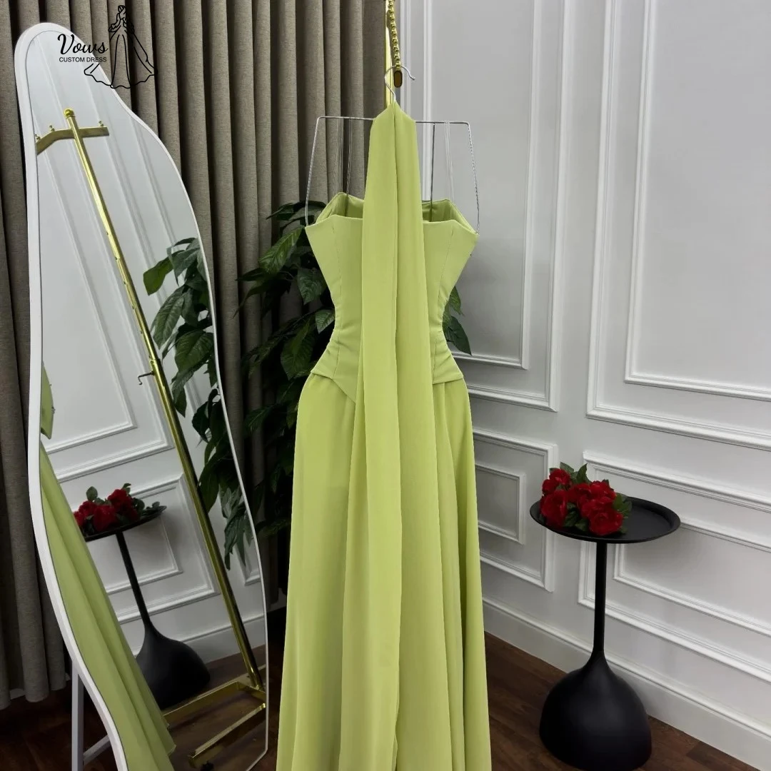 Vows elegante vestidos de baile vestido de noite de luxo 2025 feito sob encomenda linha uma vestidos de festa para ocasiões especiais grânulo bordado mulher