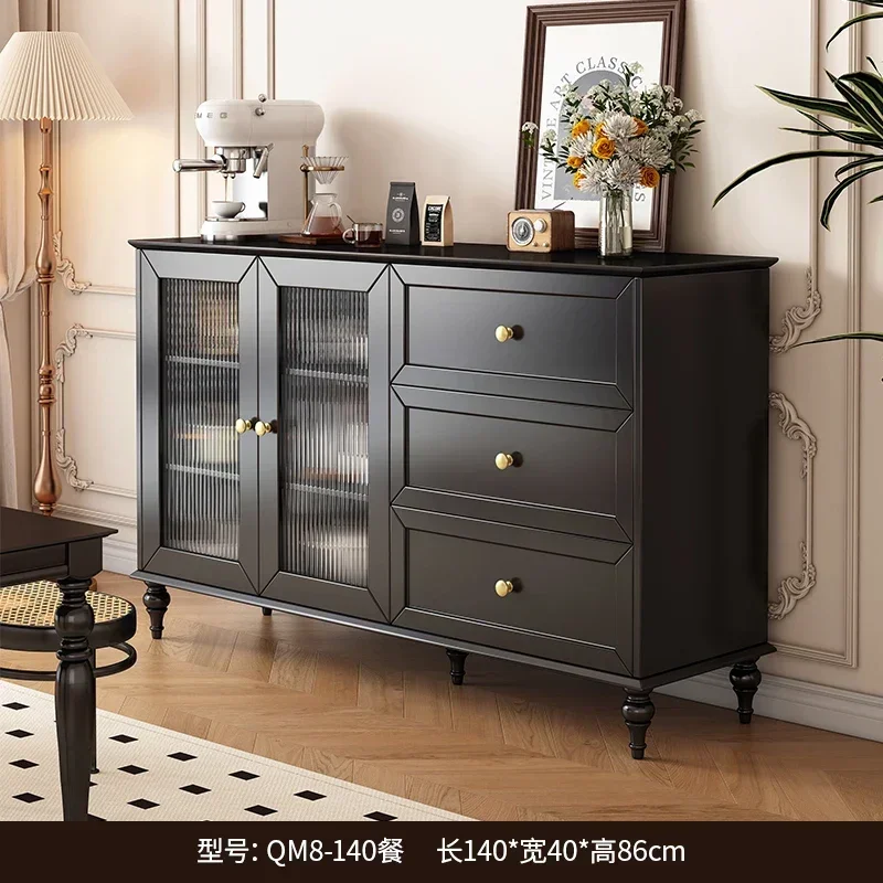 r8.11- retro dining side cabinet integrated against the wall French living room storage tea cabinet kitchen storage cabinet