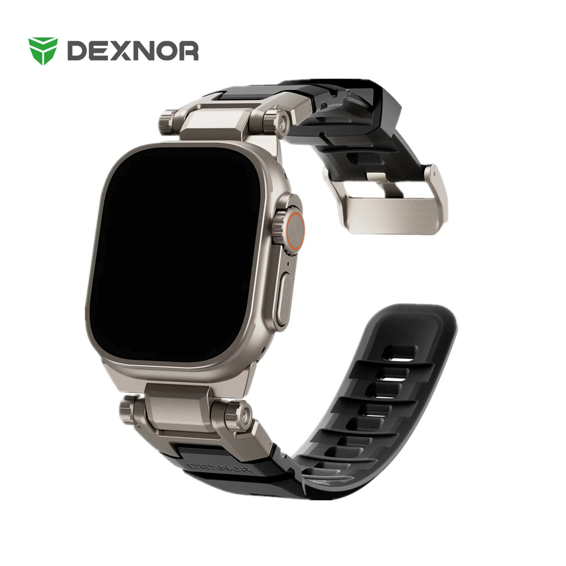 Band For Apple Watch Ultra 2 49mm Watch Series10 46mm9/8/7 45mm SE2/6/5/4 44mm Watch Band Metal Connector to Match Titanium Case