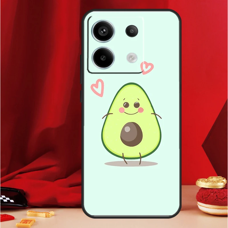 Cute Cartoon Avocado Fitness Case For Xiaomi Redmi Note 13 Pro 12 11 9 10 Pro 12S 11S 10S 9S Redmi 12 10C 12C 13C Cover