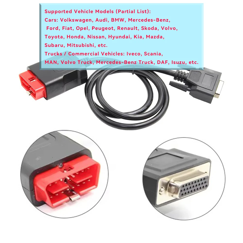 Obd2 M-DB15 LED الكابل الرئيسي ل Multidiag Pro DS150 الماسح الضوئي سيارة شاحنة موصل إصلاح السيارات ل VD CDP VD TCS CDP أداة تشخيص #4