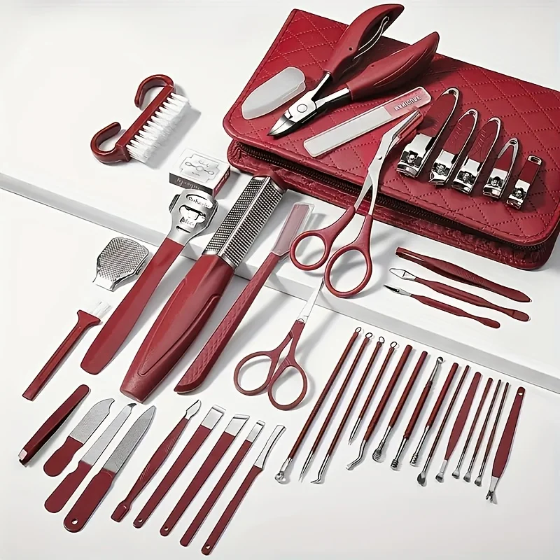 

43pcs Professional Nail Clipper & Manicure/Pedicure Set with Non-Slip Grip Heavy-Duty Construction & Portable Case