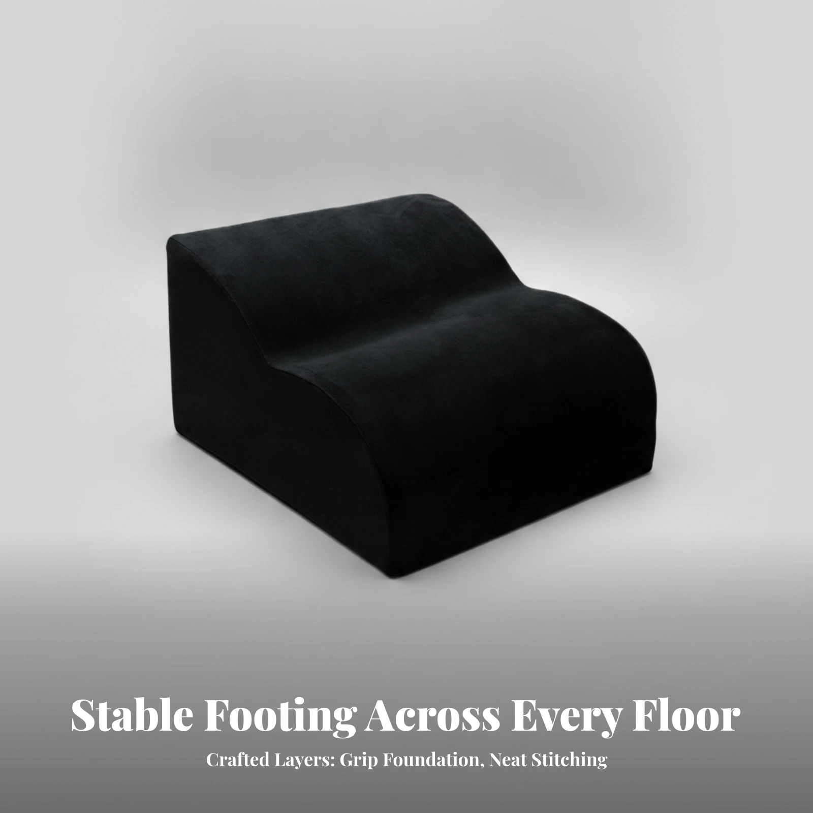 Footrest Cushion Supportive Stepped Footrest Footstool with Anti-Slip Bottom High-Density Leg Elevation Pillow Comfortable
