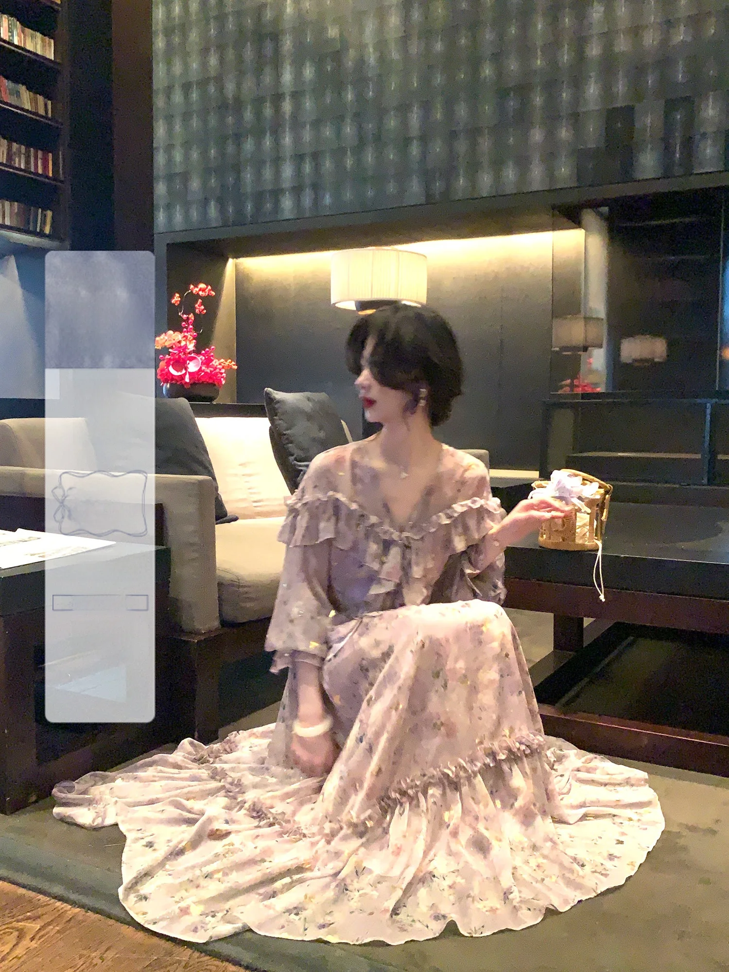 

Eees Fairy Lightn f Skirt Set with Heavy Embelliment Lightweight Floa Top And Lace Trimmed Skirt for Women