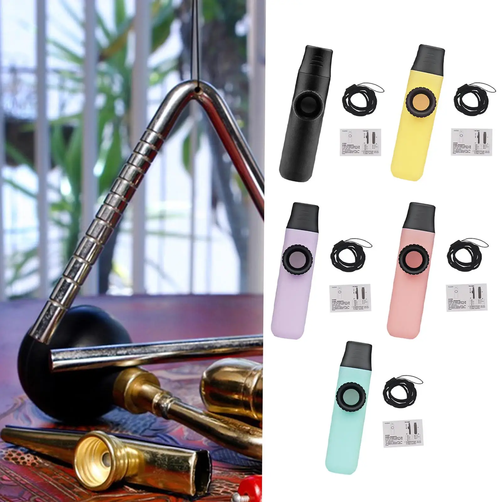

Kazoo Flute Easy to Play with Lanyard for Music Lovers Children Beginner