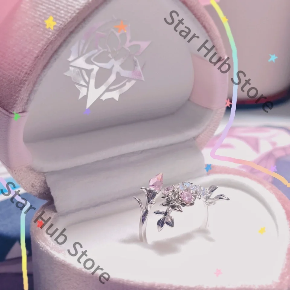 Honkai Impact 3 Elysia – Paire de bagues décoratives, décorations, cosplay, copie officielle, produits liés au jeu, souvenirs, cadeaux, anime