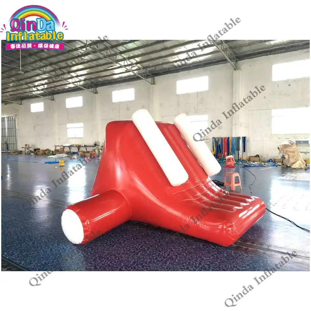 Scivolo d'acqua gonfiabile Ice Tower, piccolo iceberg, isola gonfiabile galleggiante estiva per piscina