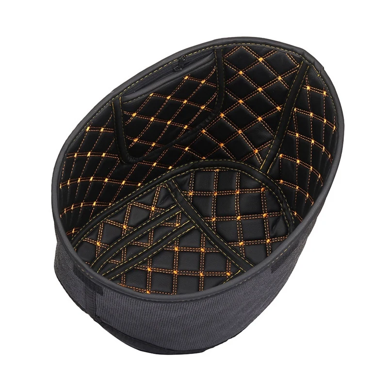 1 Piece Motorcycle Trunk Cargo Liner Protector Seat Bucket Pad Storage Box Mat Black PU For Vespa Sprint 150 Primavera 150