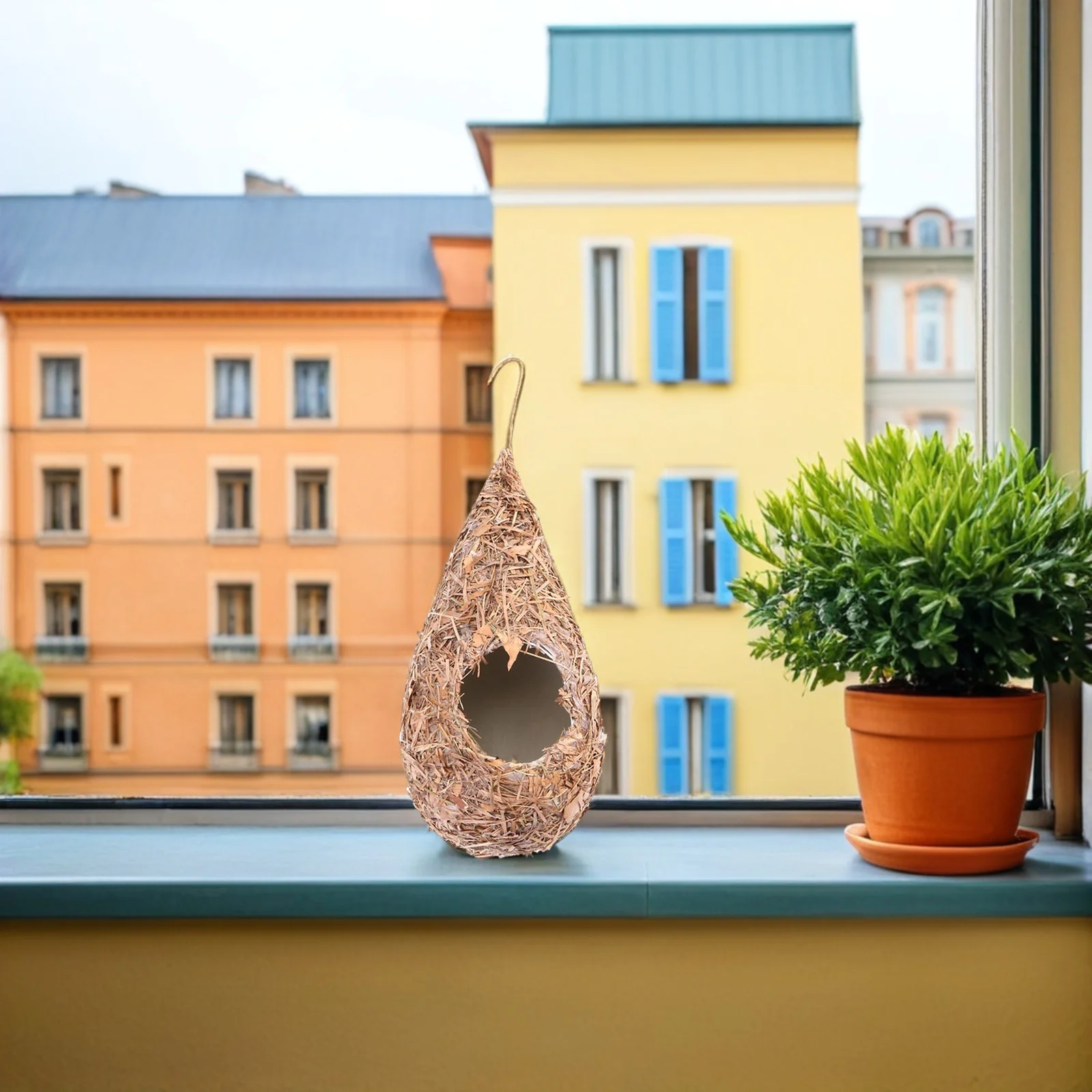 

Straw Bird Nest Artificial Hanging Weaving Breeding Safe Hideaway Rustic Style Close to Nature Super Easy Dangle Inside