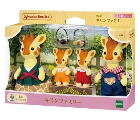 Original Sylvanian Families The Giraffe Family Consists Of Four Members Cute Doll Decoratio Families Flocking Toys Xmas Gifts