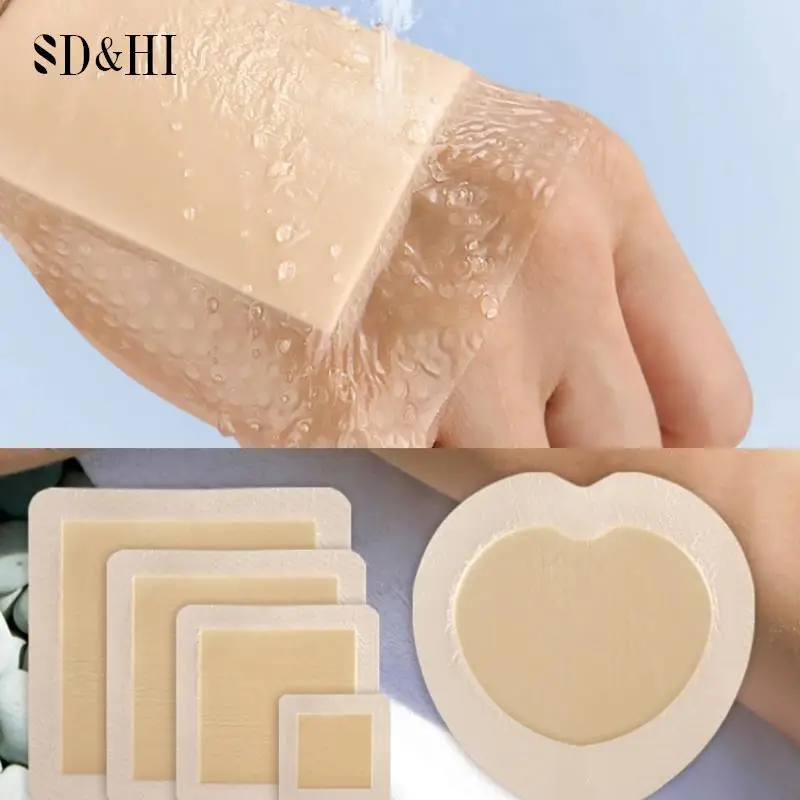 S/M/L/XL/XXL Dressing Wound Patch Silicone Gel Foam Sponge Gel Dressing Waterproof Medical Self-adhesive Wound Moisture Healing