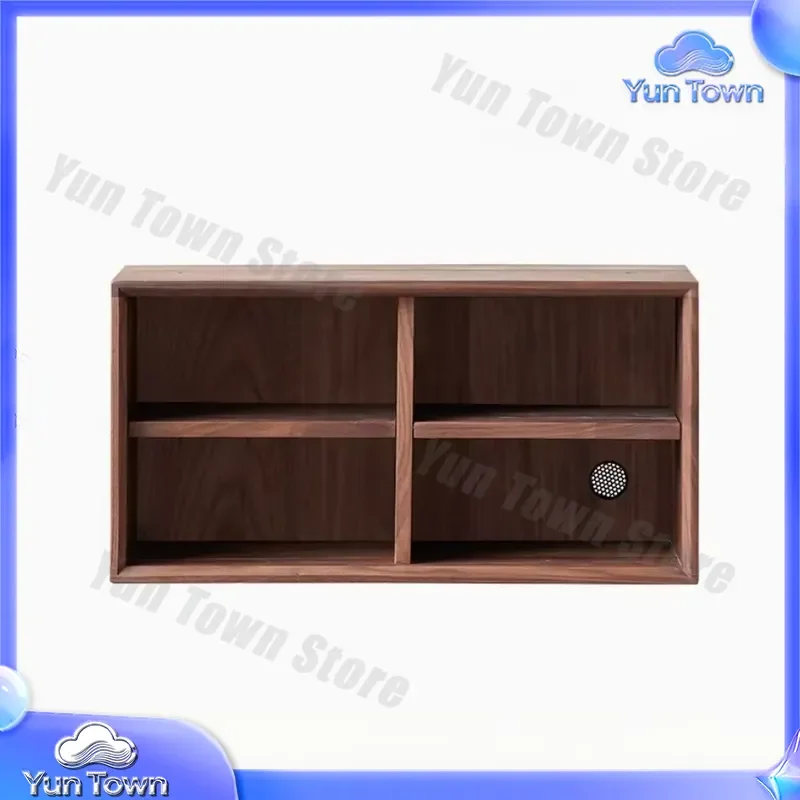 for Black Walnut Solid Wood Modular TV Cabinet for Living Room Free Combination Low Cabinet Floor-to-Ceiling Bookcase Display