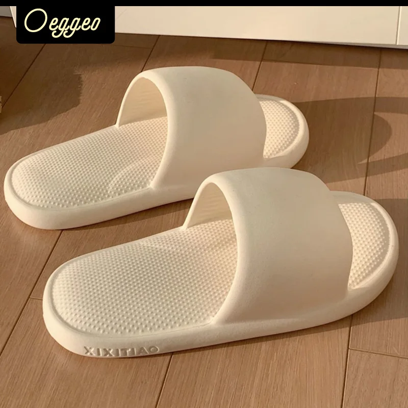 

oeggeo summer Couple EVA anti-odor slippers men and women indoor slippers