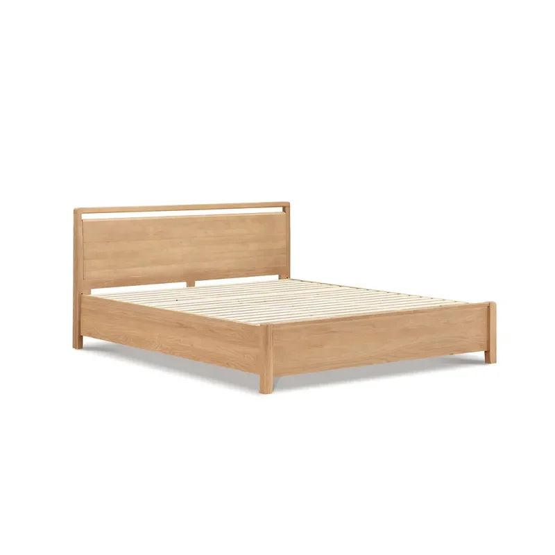 Solid Ash Wood Hidden Storage Box Space Saving Bed Frame Beds Platform King Queen Timber Wooden Bed