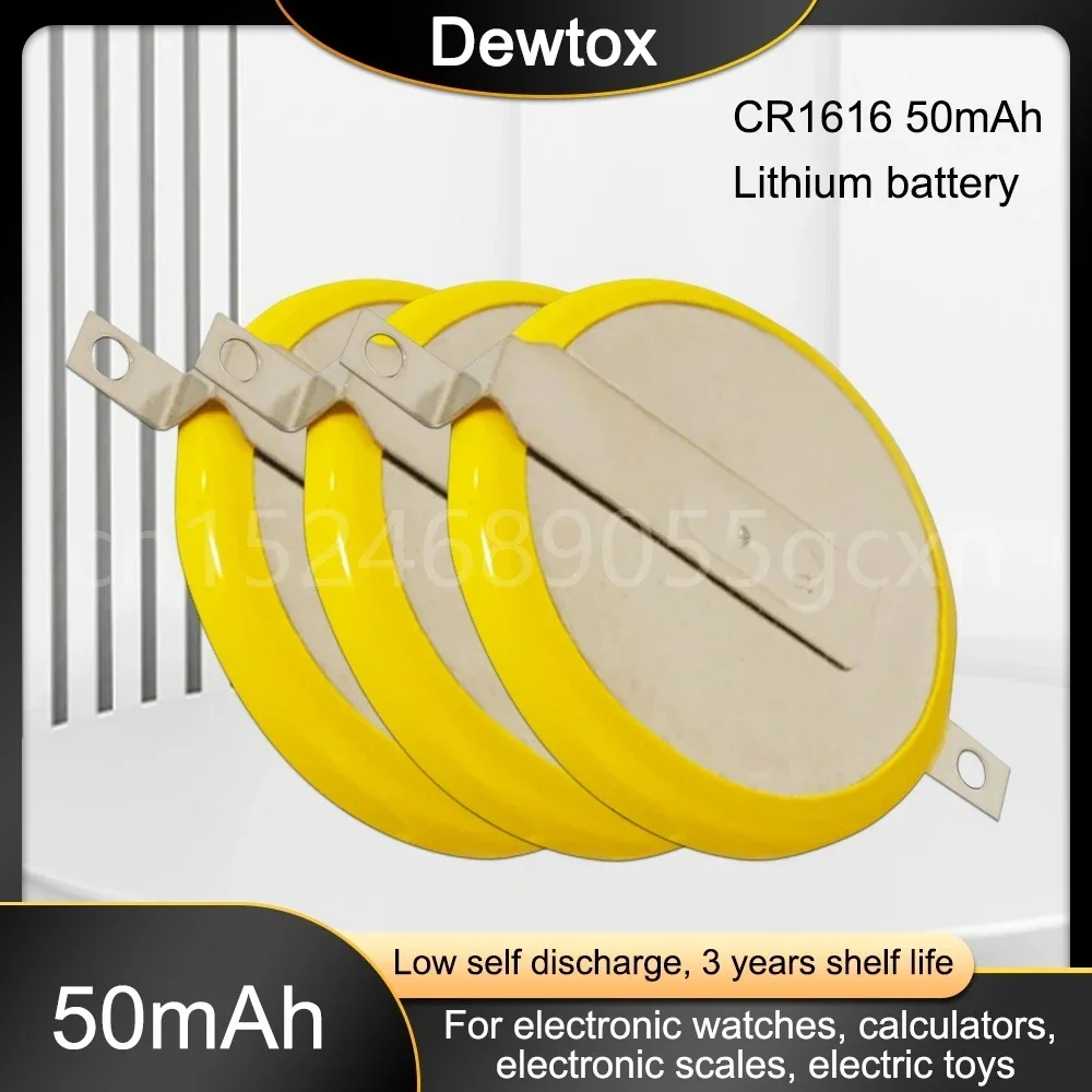 50-100 pçs novo original cr1616 1616 180 graus remendo tipo soldagem pé bateria relógio acessórios bateria de célula de botão