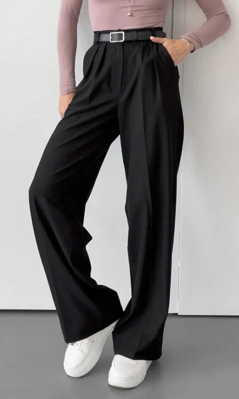 Commuting Loose Wide Leg High Waist Casual Pants Summer Solid Color High Waist Slim Fit Commuting Suit Pants for Women