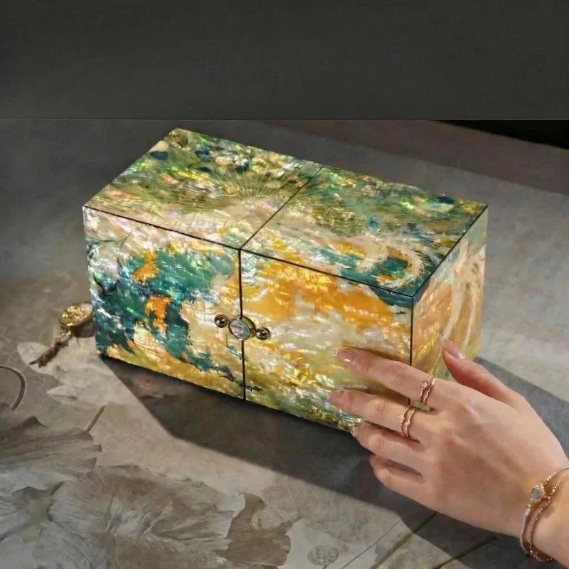 Nuodian jewelry box, intangible cultural heritage lacquer handmade storage box