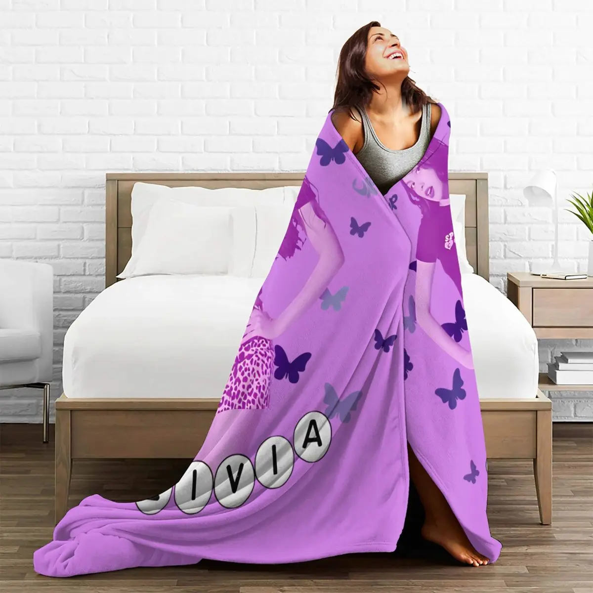 Olivia Vampire Rodrigos Sour Blankets Camping Flannel Throw Blanket For Outdoor Soft Customized Quality Bedspread Gift