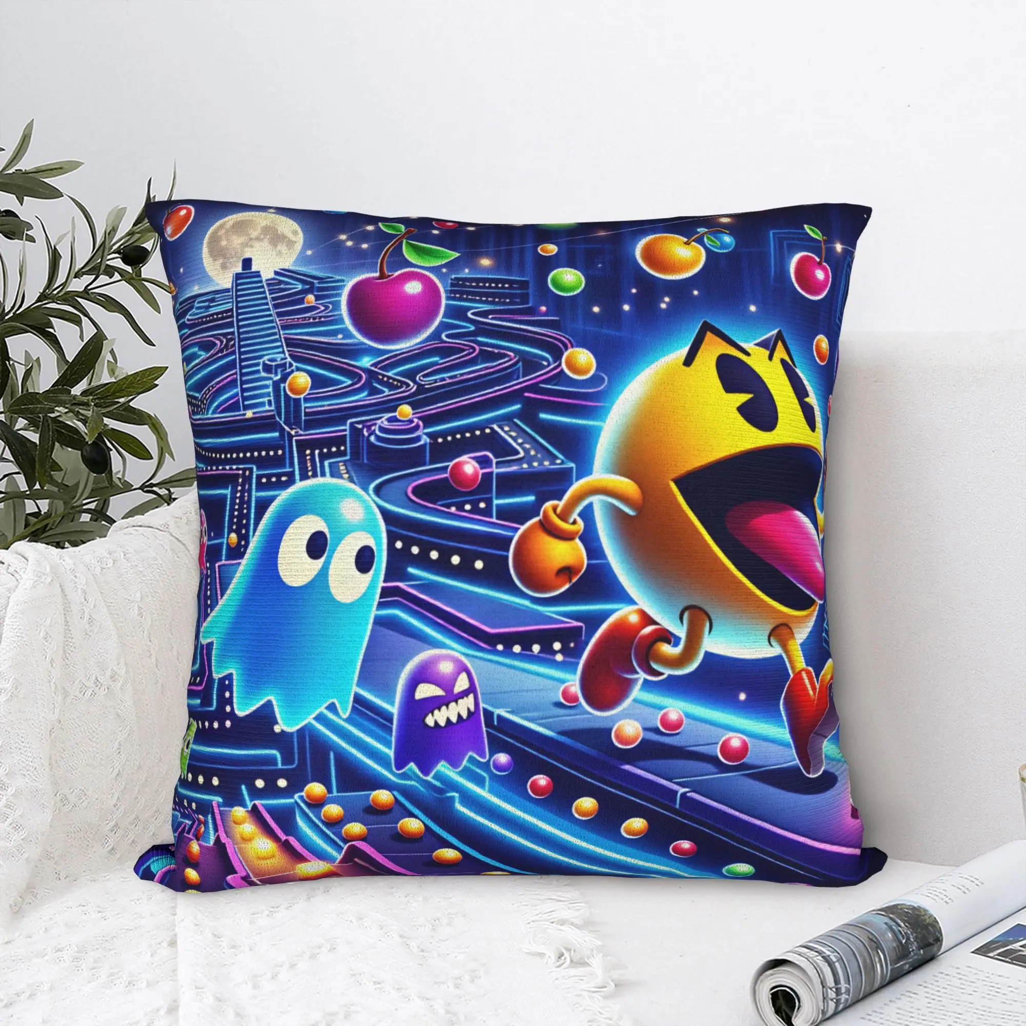 Pac-Man Pillow Cover  Fashion Pillow Case For Office Car Home Decor Graphic Cushion Cover Gift