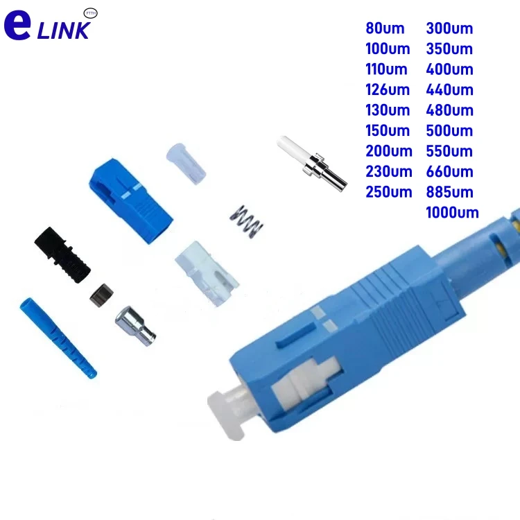 

Комплекты оптоволоконных разъемов SC с керамическим наконечником нестандартного отверстия, мм, 200 мкм, 300 мкм, 400 мкм, бесплатная доставка, ftthelink
