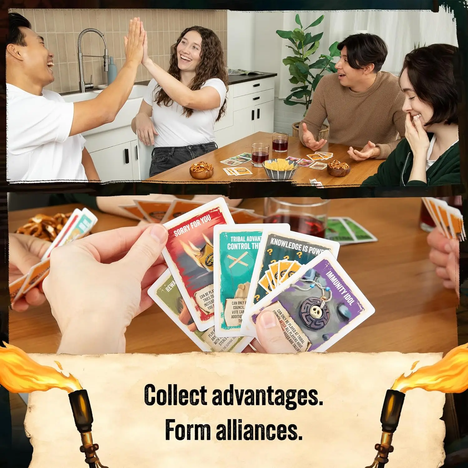 Survivant : La tribu a parlé - Le seul jeu de cartes officiel pour les fans survivants - Jeu de fête en famille pour les 8 ans et plus - 3 à 6 Pla