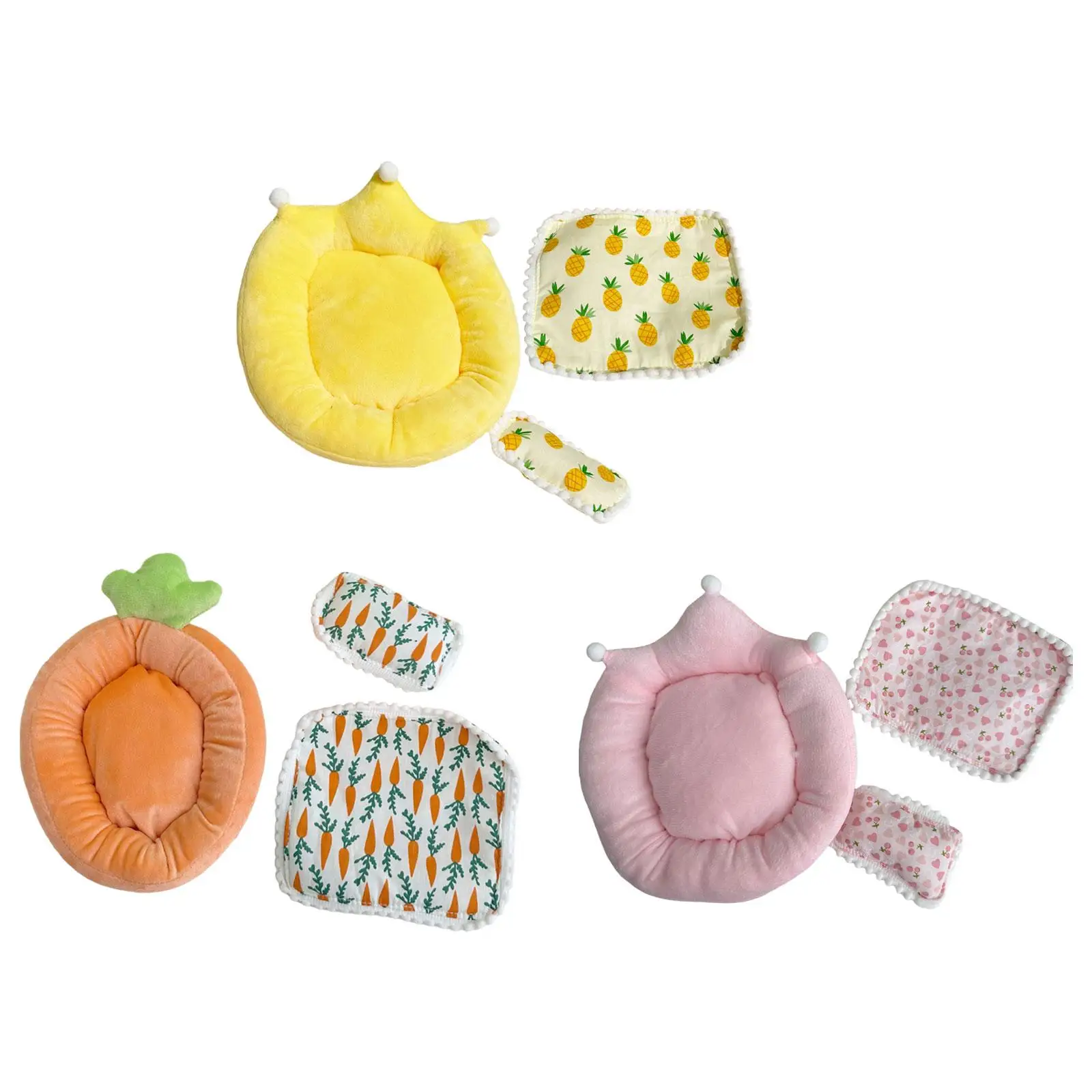 

Комплект постельного белья для кукол, подарок на день рождения для девочек, игрушка с принтом «сделай сам» для ролевых игр, кукольные лежанки для кукол 6 дюймов, аксессуары для кровати