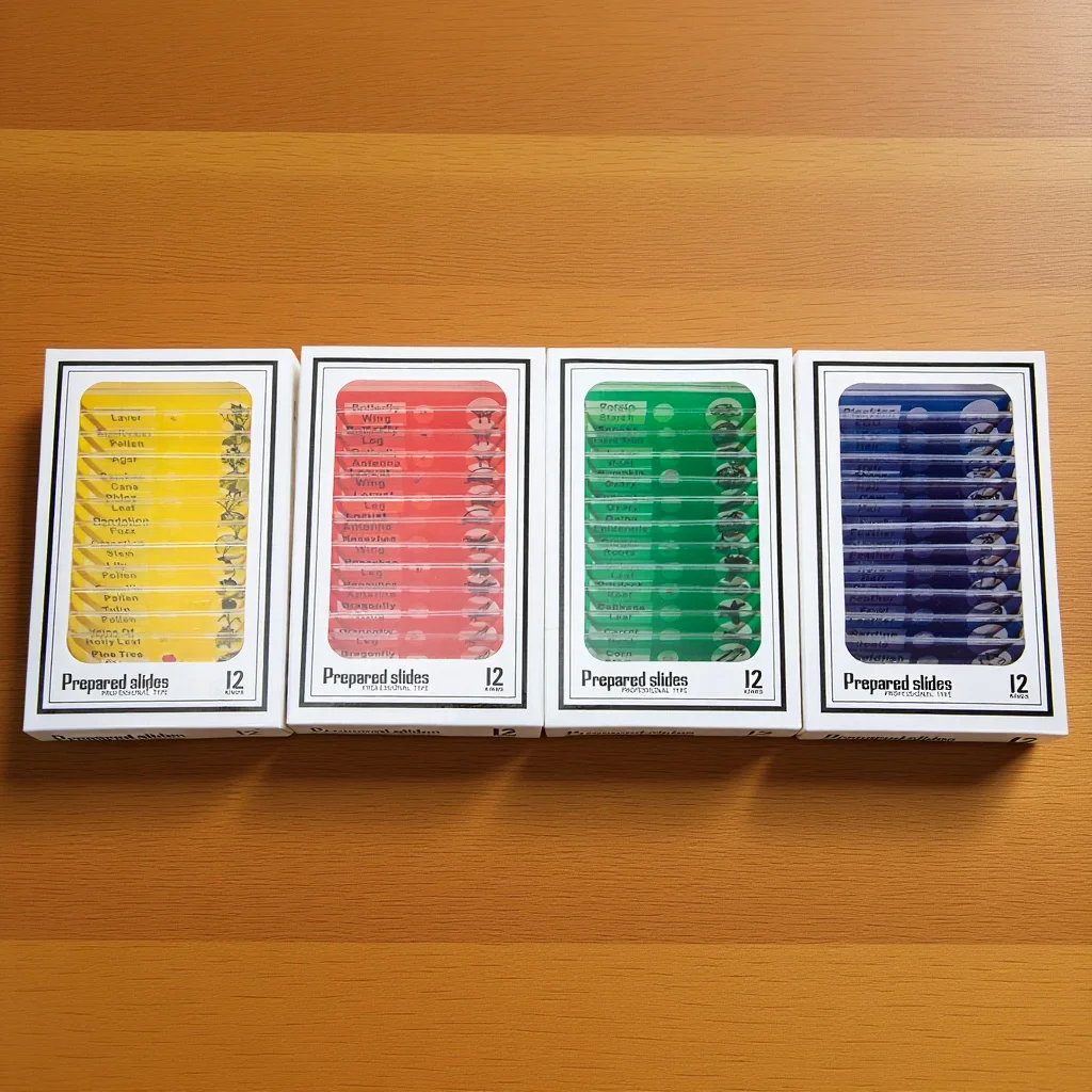 

48Pcs Prepared Microscope Slides Assorted Biological Specimens for Students Learning Microscope